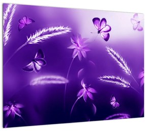 Kép - Pillangó rét (üvegen) (70x50 cm)