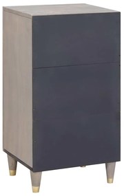 Széf polcokkal Szürke és Arany 40 x 33.5 x 75 cm Tömör mangófa