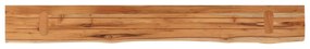 tömör akácfa téglalap alakú fali polc 180 x 20 x 2,5 cm