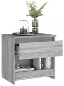 vidaXL 2 db szürke sonoma színű szerelt fa éjjeliszekrény 40x30x39 cm