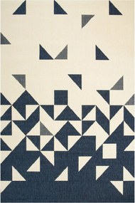 Kültéri Zsinóros Szőnyeg Háromszögekkel Sötétkék Vigo 140x200 cm