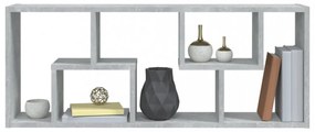 betonszürke szerelt fa fali polc 36 x 16 x 90 cm