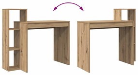 Asztal polcokkal kézműves tölgy 100 x 40 x 90 cm Faanyag