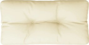 vidaXL krémszínű szövet raklappárna 80 x 40 x 12 cm