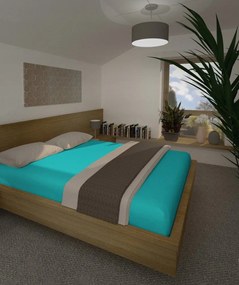 Frottír lepedő gumiszalaggal 90x200cm 30 ciánkék