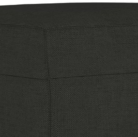 vidaXL 3 személyes fekete szövet kanapé lábtartóval 180 cm