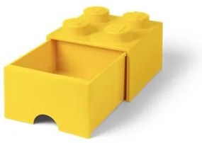 Tárolódoboz, fiókos, LEGO Brick, sárga (L40051732)