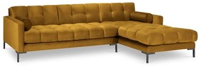 Bali sárga bársony sarokkanapé, jobb oldali - Cosmopolitan Design