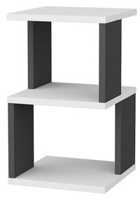 Éjjeliszekrény Carter White Anthracite