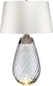 Elstead glamour modern asztali lámpa lena large fehér szürke elslenatllsmokeowss