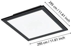 Eglo 900817 - LED Mennyezeti lámpa SALOBRENA LED/14W/230V 30x30 cm fekete