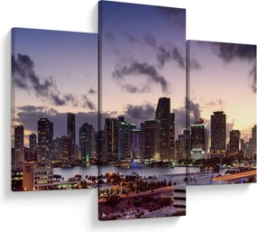 Kép - nagy város felhőkarcolói (90x60 cm)