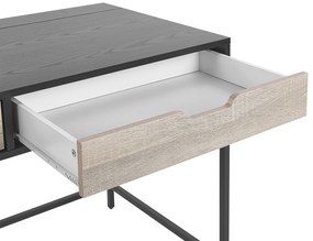 Elegáns Íróasztal Fekete És Világos Fa Színben 120 x 60 cm JENA Beliani