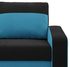 Hewlet kanapéágy, szövet anyag, bonell töltet, fekete - kék