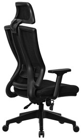 Ello ergonómikus irodai forgószék deréktámasszal, fejtámasszal, 3D Air mesh hálós