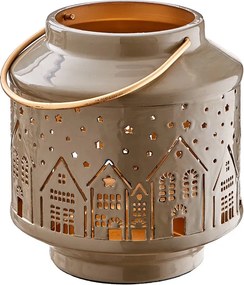 COZY HOME fém lámpás 17 cm, sötétszürke