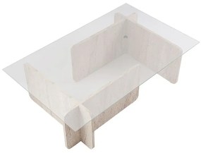 Dohányzóasztal Flavio - Travertine