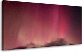 Vászonkép Kozmosz Északi fény Vörös ég Csillagászat 80x40