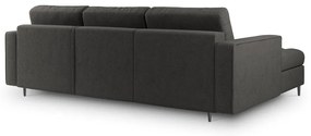 Santo sötétszürke kinyitható sarokkanapé, bal oldali - Milo Casa