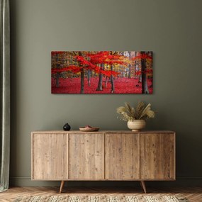 Kép - vörös erdő (120x50 cm)