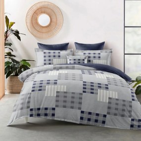 3 részes flanel lepedők polipamut Karo 200x140cm+90x70cm TiaHome
