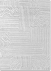 Szürke Világos Szőnyeg 120X170 CM Puha Gyapjú Ideális A Costa Enteriőrbe