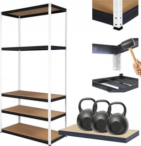 Helios fém tároló állvány 196x90x35cm 5Px350kg Lengyel Tartós