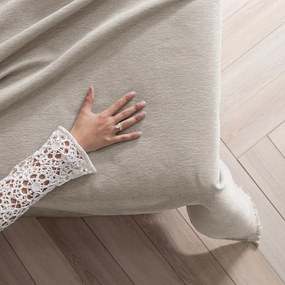 Bézs zsenília ágytakaró 220x240 cm Talo – Filumi