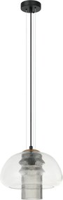 ITALUX PND-61001C-BK FEDER Egyágú Függesztett Lámpa Fém E27 IP20