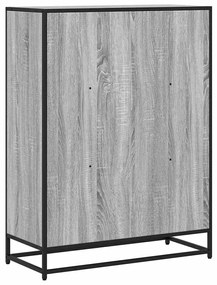 szürke sonoma színű szerelt fa könyvszekrény 80,5x35x107,5 cm