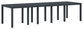 11 darabos Kerti Étkezőszett Párnákkal Antracit Polirattan, Kerti Asztal Antracit 150x100x73 cm Polirattan, Kerti Székek Párnákkal 2 db Antracit Polirattan, Kerti Székek Párnákkal 4 db Antracit Polirattan