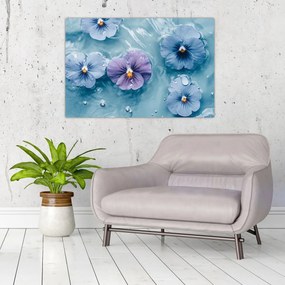 Kép - Ibolyák a vízben (90x60 cm)