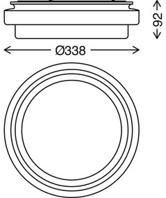 Briloner 3459-015 - LED Mennyezeti lámpa CAKE LED/18W/230V