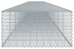 horganyzott vas gabion kosár fedéllel 1200 x 100 x 50 cm