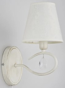 ALFA 18520 BALI WHITE Kristály Fali Lámpa Átlátszó, Shabby chic E14 IP20