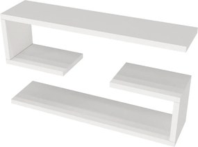 Jenika fali polc, fehér, 60 cm