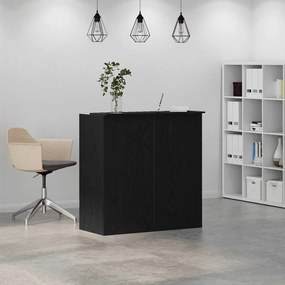 recepciós pult fekete tölgyszínű 100x50x103,5 cm szerelt fa