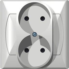 Dupla aljzat fehér b/u GP-2A/00 Akcent Ospel