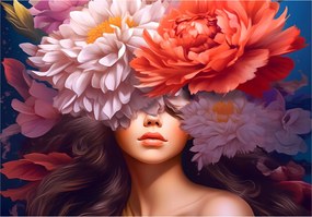 Tapéta Virágok Nő Szürrealizmus Portré 416x290 hálószoba nappali +ragasztó