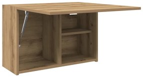 kézműves tölgy szerelt fa fali fürdőszobaszekrény 60x25x40 cm