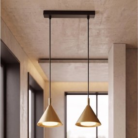 BRILAGI - LED Kábeles függőlámpa CONE DOUBLE 2xGX53/15W/230V aranyszínű