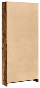 antik fa színű szerelt fa könyvespolc 80 x 24 x 176 cm