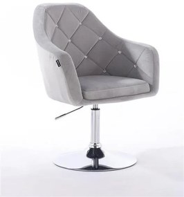 HR830 Acél modern velúr szék