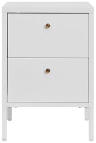 Fehér fém éjjeliszekrény Dalby – House Nordic