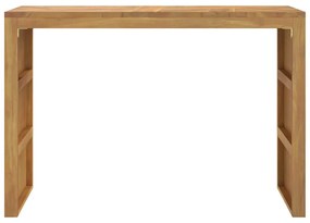 konzolasztal 110x35x75 cm tömör fa teakfa