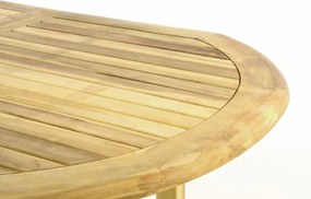 DIVERO Kerti asztal széthúzható 170-230 cm tíkfa