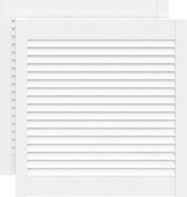 vidaXL 2 db fehér tömör fenyőfa lamellás szekrényajtó 61,5 x 59,4 cm