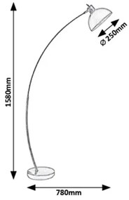 Rabalux 5592 - Állólámpa OTTO 1xE27/40W/230V