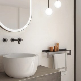 Gedy - CLEO 50 cm-es törölközőtartós polc metál szürke