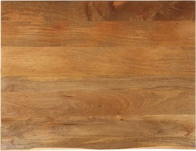 vidaXL tömör mangófa természetes élű asztallap 100 x 80 x 2,5 cm